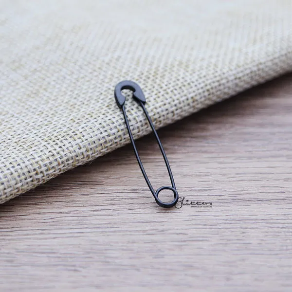 Glitters Earrings Stainless Steel Safety Pin Earrings