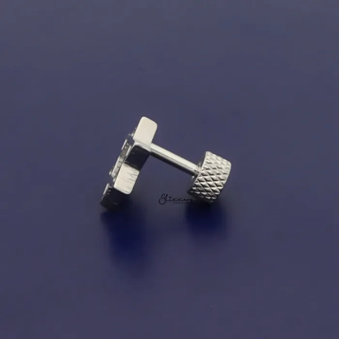Glitters Earrings Star of David Fake Plug Earring