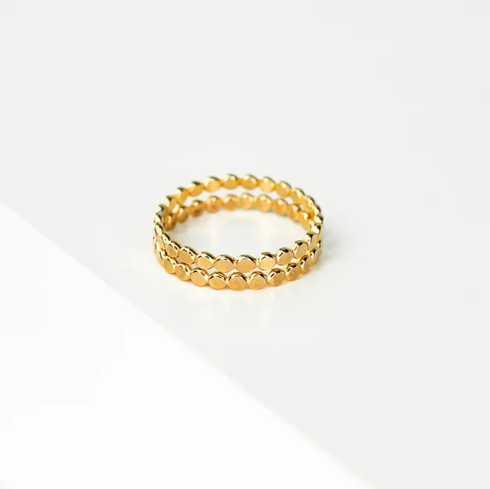 Hammered Dot Band Ring Grayling Rings