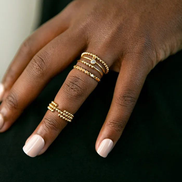 Hammered Dot Band Ring Grayling Rings