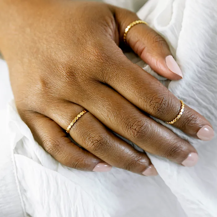 Hammered Dot Band Ring Grayling Rings