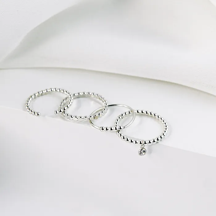 Hammered Dot Band Ring Grayling Rings