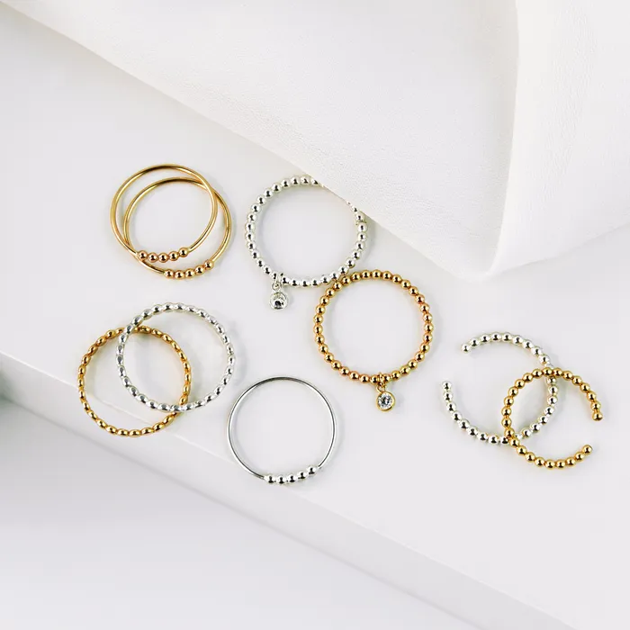 Hammered Dot Band Ring Grayling Rings