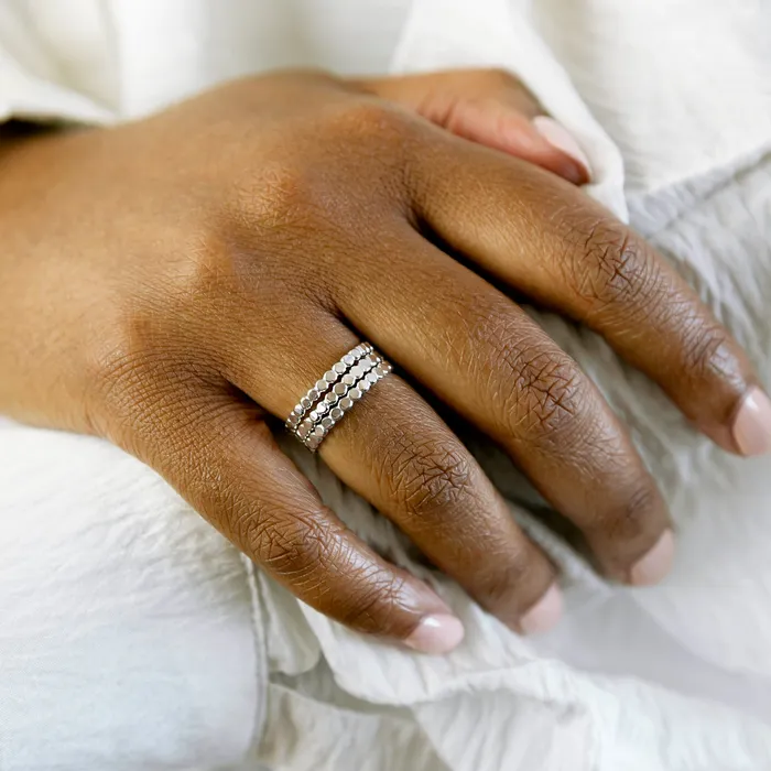 Hammered Dot Band Ring Grayling Rings