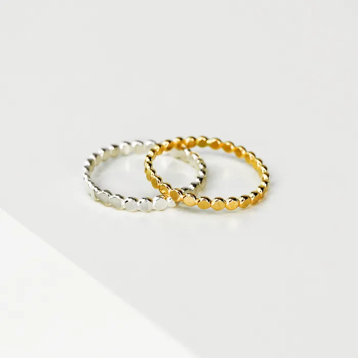 Hammered Dot Band Ring Grayling Rings