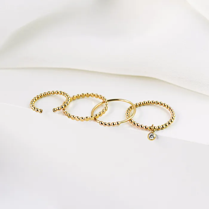 Hammered Dot Band Ring Grayling Rings