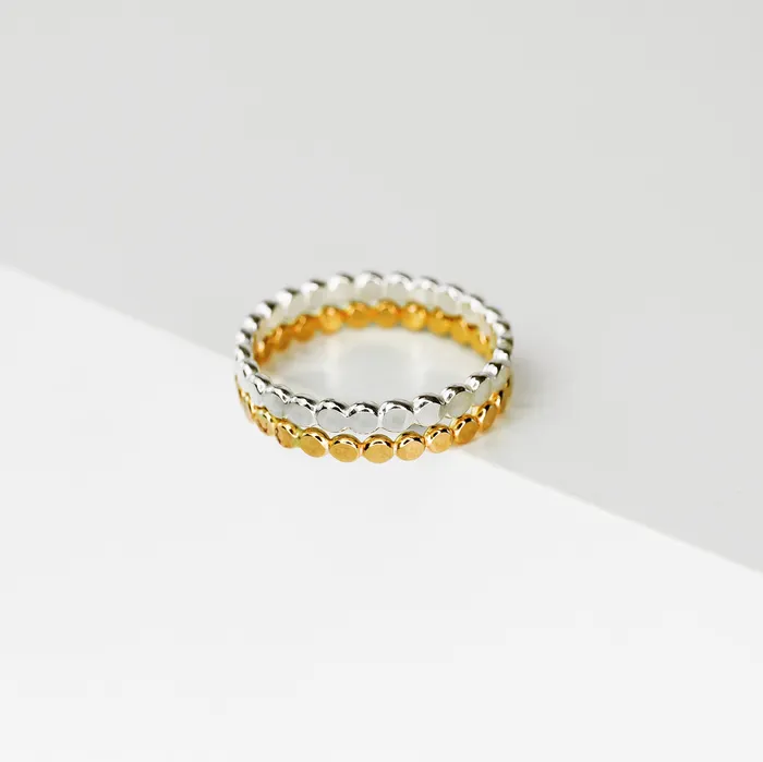 Hammered Dot Band Ring Grayling Rings