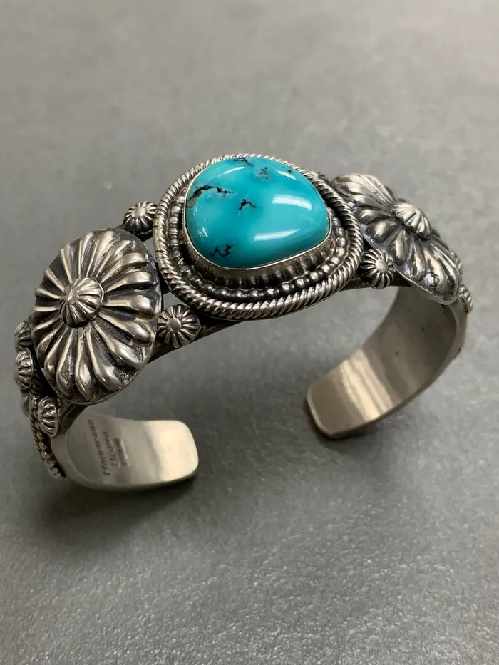 Hemerson Brown Rings Hemerson Brown Navajo Sterling Silver Turquoise Cuff