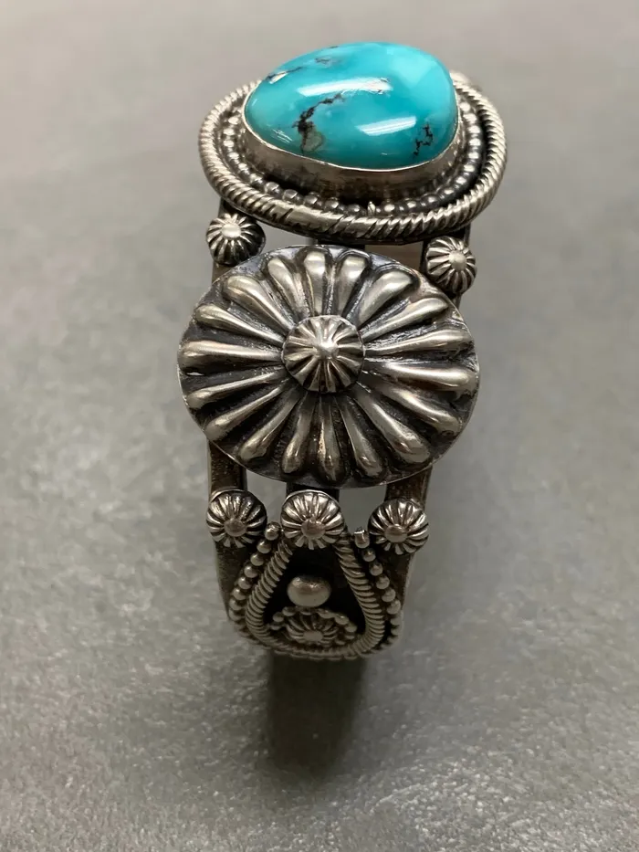 Hemerson Brown Rings Hemerson Brown Navajo Sterling Silver Turquoise Cuff