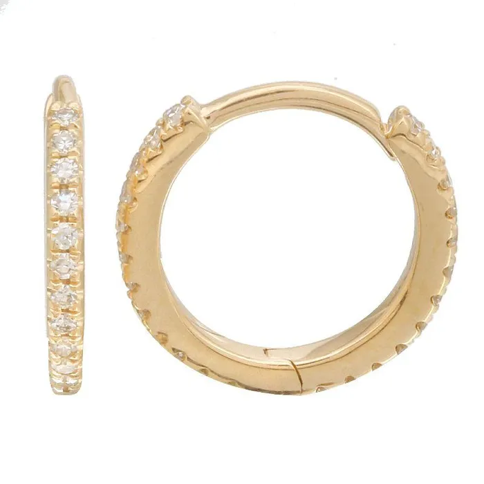 Izakov Diamonds Fine Jewelry PreStyled Sets 14K Gold Micro Pave Diamond Eternity Huggies Izakov Diamonds Fine Jewelry PreStyled Sets 14K Gold Micro Pave Diamond Eternity Huggies