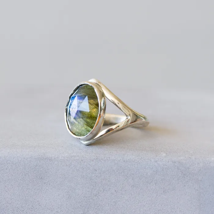 Labradorite Silver Cleo Ring 5 Corey Egan Rings