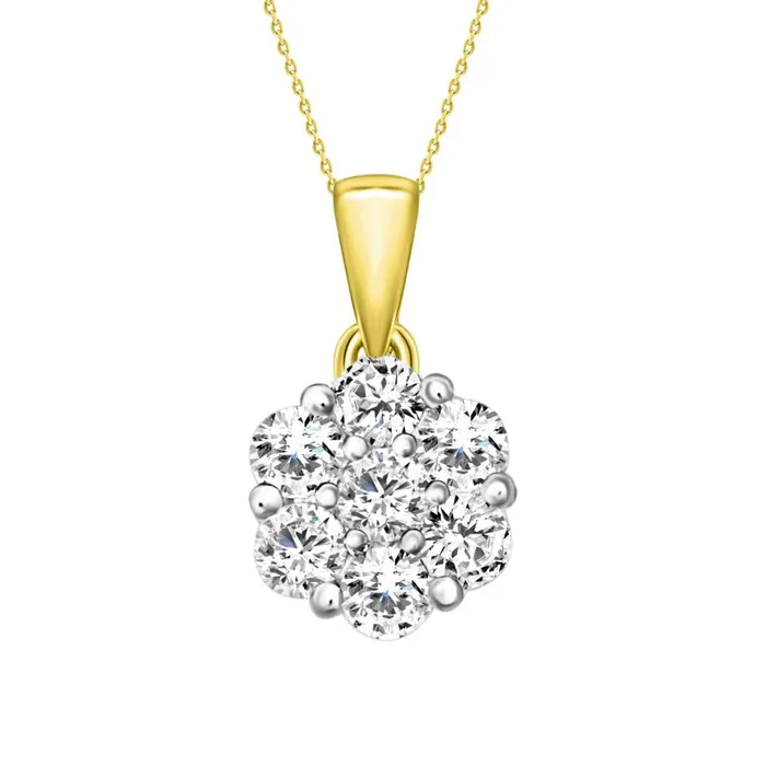 LADIES PENDANT WITH CHAIN 033CT ROUND DIAMOND 14K YELLOW GOLD AV Necklaces LADIES PENDANT WITH CHAIN 033CT ROUND DIAMOND 14K YELLOW GOLD AV Necklaces