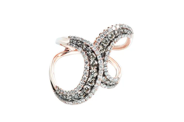 LeVian LeVian Chocolate and Vanilla Diamond Ring 84 ctw Rings