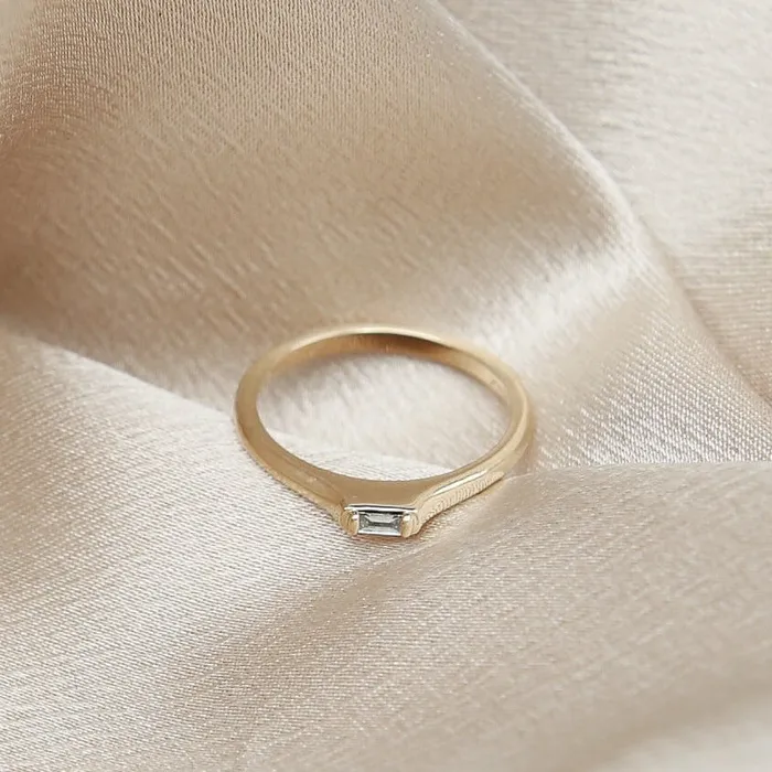 Luca CIVAL Originals 14k Diamond Baguette Ring Palacio for CIVAL Rings