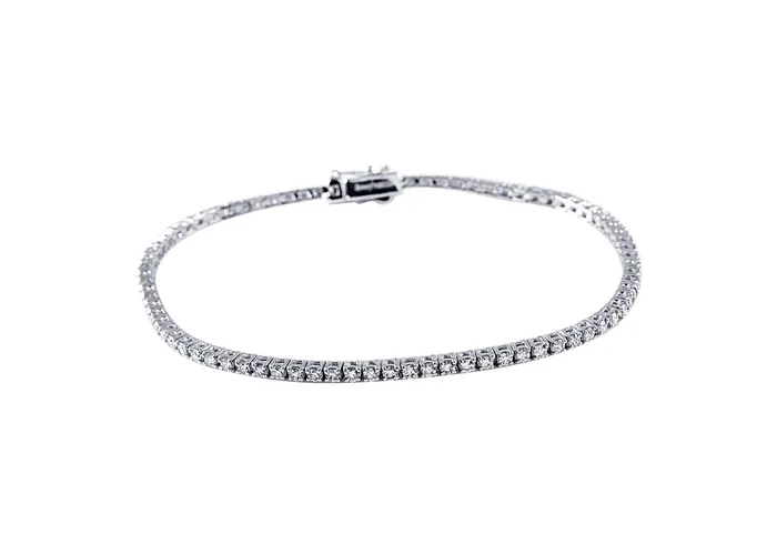 MALAKAN DIAMOND CO Bracelets 14K Yellow Gold Tennis Style Lab Grown Diamond Bracelet