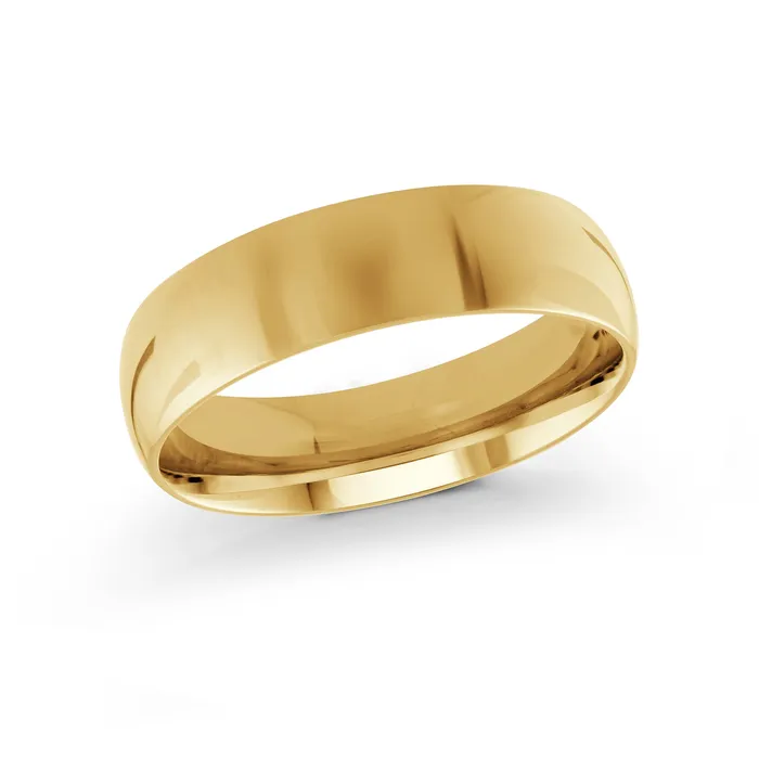 MALO BANDS Rings Malo 14K Yellow Gold 6mm Domed Wedding Band