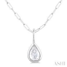Necklaces ASHI DIAMONDS 14K White Gold 020ctw Solitaire Style Pendant