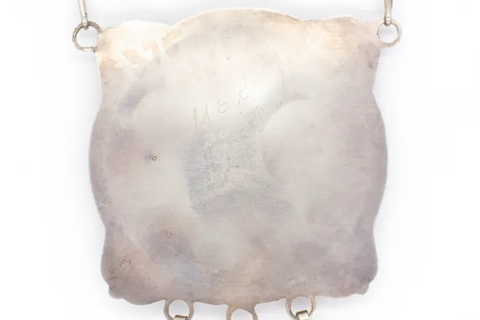Necklaces Crown Jewels Coin Zuni Handmade Inlay Sterling Silver Owl Necklace Hallmark MR