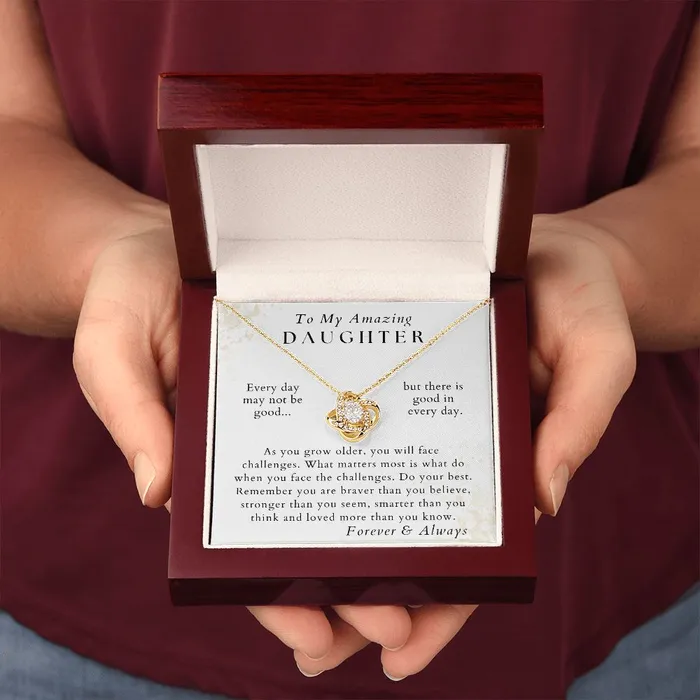 Necklaces Do Your Best Daughter Necklace Gift from Mom or Dad Birthday Graduation Valentines Christmas Gifts ShineOn Fulfillment