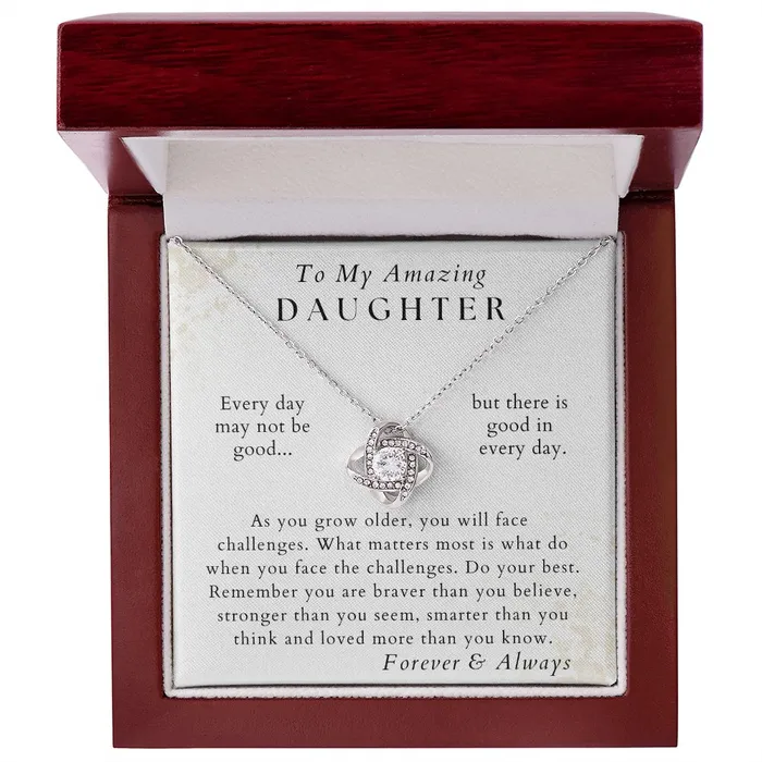 Necklaces Do Your Best Daughter Necklace Gift from Mom or Dad Birthday Graduation Valentines Christmas Gifts ShineOn Fulfillment