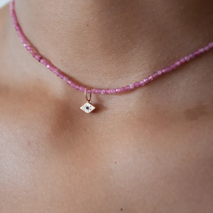 Necklaces Evil Eye Tourmaline Necklace Vivien Frank Designs