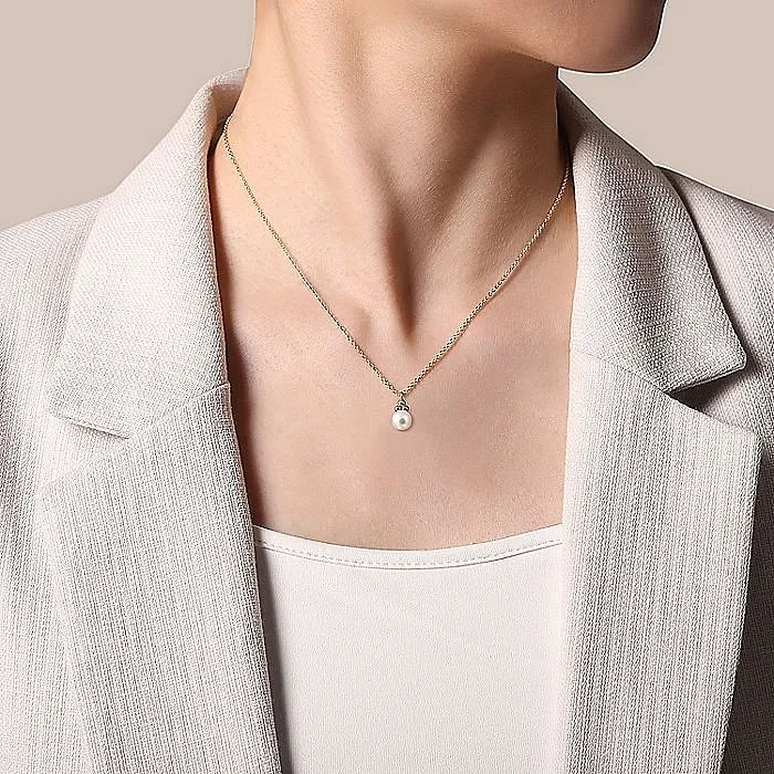 Necklaces GABRIEL CO Gabriel Bujukan Collection 14K Yellow Gold 175 Adjustable 034ctw Freshwater Pearl Drop Solitaire Necklace Necklaces GABRIEL CO Gabriel Bujukan Collection 14K Yellow Gold 175 Adjustable 034ctw Freshwater Pearl Drop Solitaire Necklace