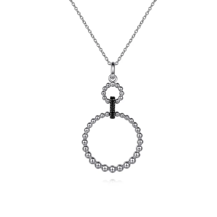 Necklaces GABRIEL CO Gabriel Sterling Silver 011ctw Circle Style Spinel Necklace