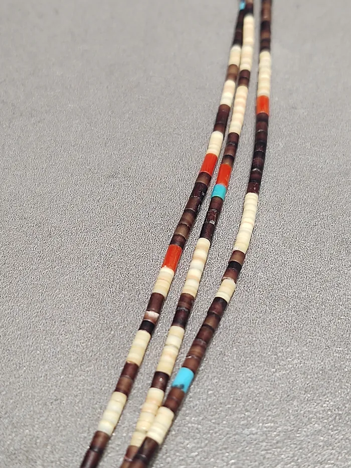 Necklaces Heishi Coral Turquoise Kewa Necklace Handmade Native American Crown Jewels Coin