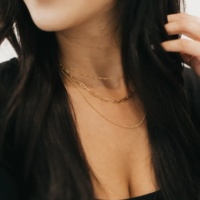 Necklaces Jewelry Charleston Chain Layered Necklace WATERPROOF Wholesale
