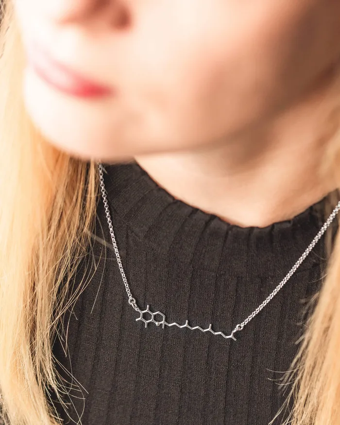 Necklaces sciencejewelry1824 tocopherol necklace silver
