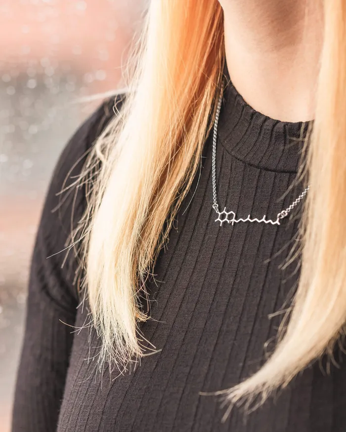 Necklaces sciencejewelry1824 tocopherol necklace silver