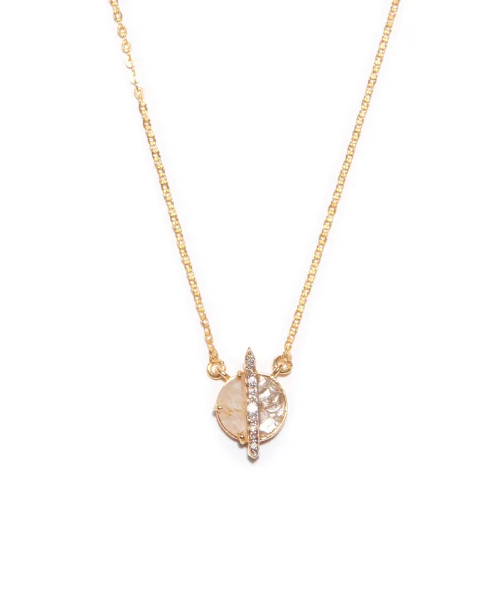 Necklaces Shana Gulati Jewelry Elson Mini Gold Vermeil Pendant Necklace