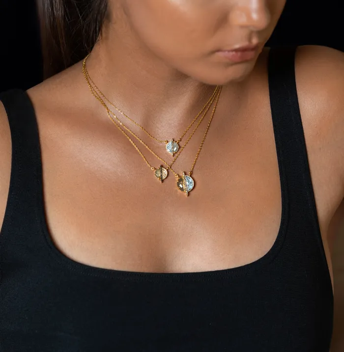 Necklaces Shana Gulati Jewelry Elson Mini Gold Vermeil Pendant Necklace