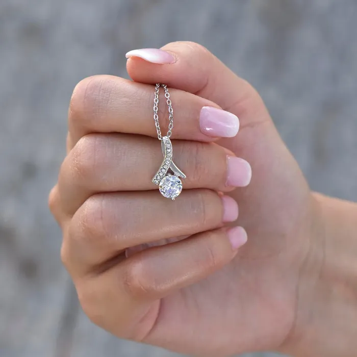 Necklaces ShineOn Fulfillment 3rd Anniversary Gift For Wife Anniversary Gift Idea For Wife Drop Pendant Necklace Heartfelt Anniversary Message For Her
