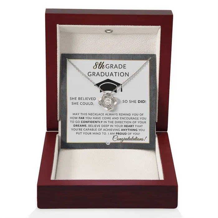 Necklaces ShineOn Fulfillment 8th Grade Graduation Gift For Her Meaningful Milestone Necklace 2024 Graduation Gift For Her