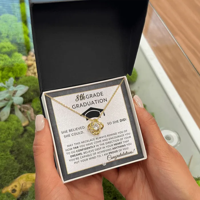 Necklaces ShineOn Fulfillment 8th Grade Graduation Gift For Her Meaningful Milestone Necklace 2024 Graduation Gift For Her
