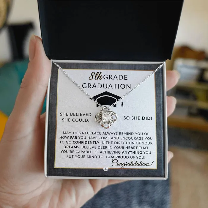 Necklaces ShineOn Fulfillment 8th Grade Graduation Gift For Her Meaningful Milestone Necklace 2024 Graduation Gift For Her