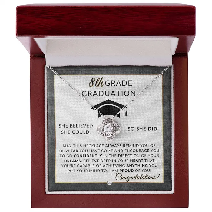 Necklaces ShineOn Fulfillment 8th Grade Graduation Gift For Her Meaningful Milestone Necklace 2024 Graduation Gift For Her