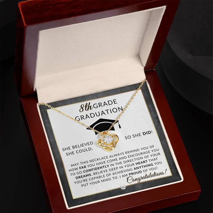 Necklaces ShineOn Fulfillment 8th Grade Graduation Gift For Her Meaningful Milestone Necklace 2024 Graduation Gift For Her