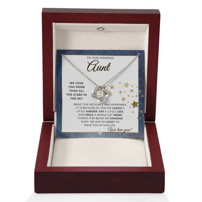 Necklaces ShineOn Fulfillment Aunt Gift From The Kids Meaningful Necklace Great For Mothers Day Christmas Her Birthday Or As An Encouragement Gift