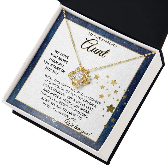 Necklaces ShineOn Fulfillment Aunt Gift From The Kids Meaningful Necklace Great For Mothers Day Christmas Her Birthday Or As An Encouragement Gift