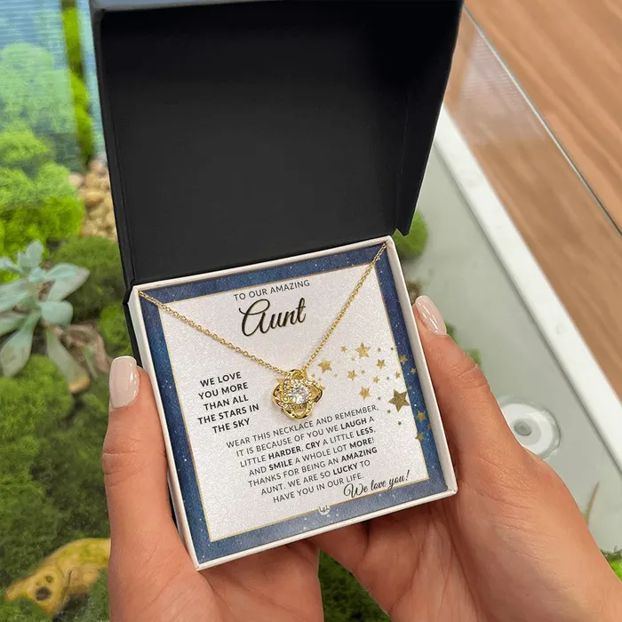 Necklaces ShineOn Fulfillment Aunt Gift From The Kids Meaningful Necklace Great For Mothers Day Christmas Her Birthday Or As An Encouragement Gift