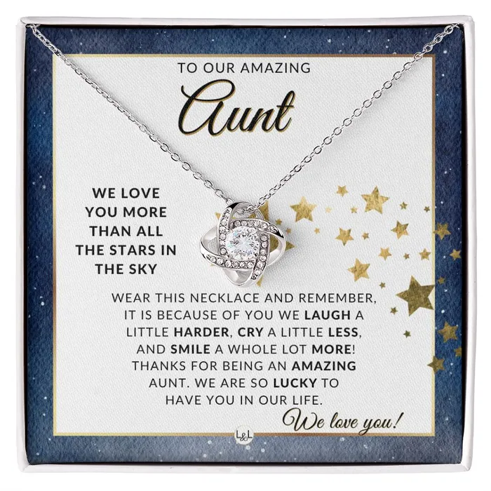 Necklaces ShineOn Fulfillment Aunt Gift From The Kids Meaningful Necklace Great For Mothers Day Christmas Her Birthday Or As An Encouragement Gift