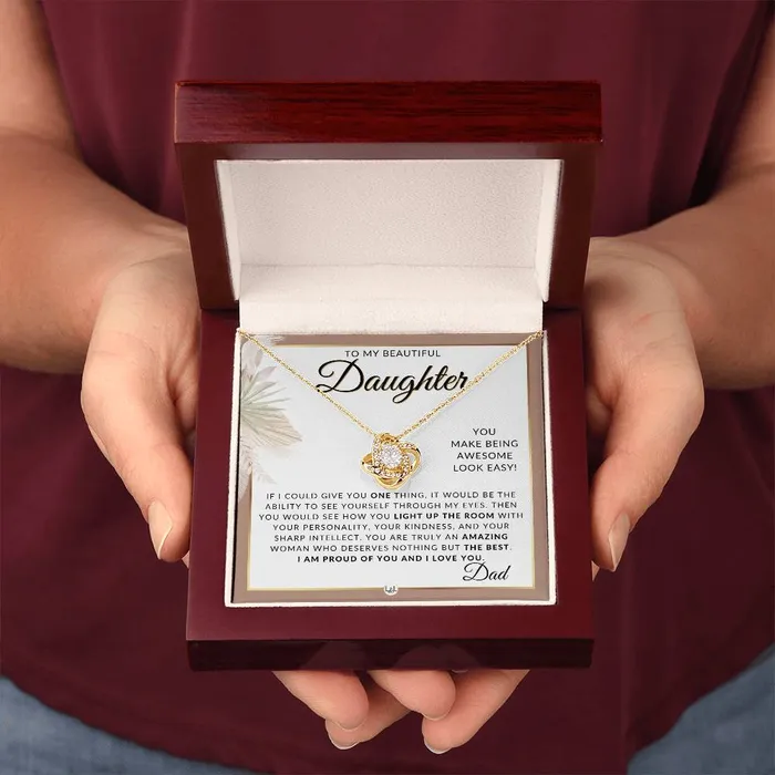 Necklaces ShineOn Fulfillment Daughter Gifts From Dad Necklace For Daughter From Dad Pendant Necklace Sentimental Keepsake Message Great Christmas Gift Birthday Present or Graduation Surprise