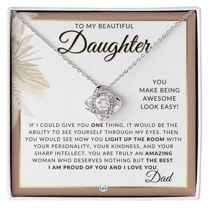 Necklaces ShineOn Fulfillment Daughter Gifts From Dad Necklace For Daughter From Dad Pendant Necklace Sentimental Keepsake Message Great Christmas Gift Birthday Present or Graduation Surprise