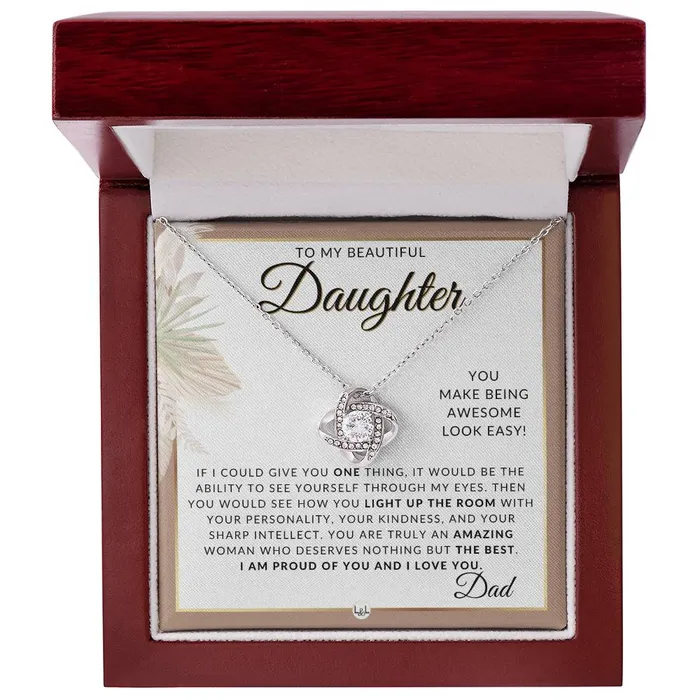 Necklaces ShineOn Fulfillment Daughter Gifts From Dad Necklace For Daughter From Dad Pendant Necklace Sentimental Keepsake Message Great Christmas Gift Birthday Present or Graduation Surprise