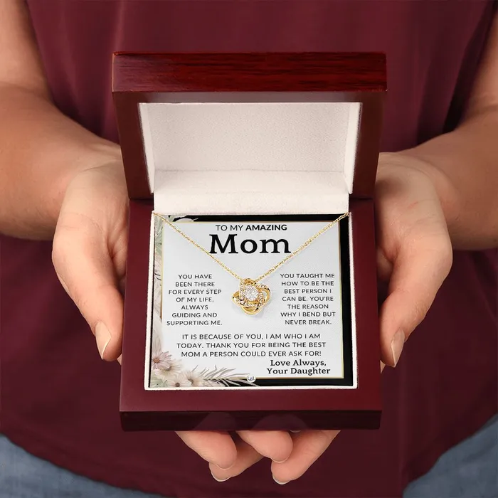 Necklaces ShineOn Fulfillment Gift for Mom Every Step To Mother From Daughter Beautiful Womens Pendant Necklace Great For Mothers Day Christmas or Her Birthday