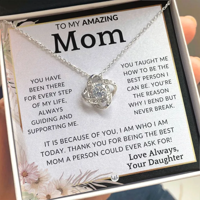 Necklaces ShineOn Fulfillment Gift for Mom Every Step To Mother From Daughter Beautiful Womens Pendant Necklace Great For Mothers Day Christmas or Her Birthday