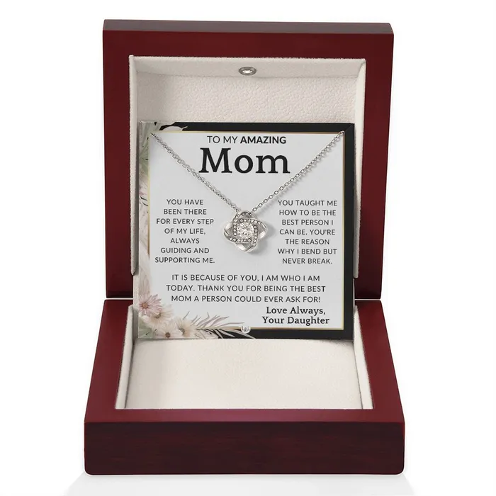 Necklaces ShineOn Fulfillment Gift for Mom Every Step To Mother From Daughter Beautiful Womens Pendant Necklace Great For Mothers Day Christmas or Her Birthday