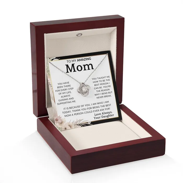Necklaces ShineOn Fulfillment Gift for Mom Every Step To Mother From Daughter Beautiful Womens Pendant Necklace Great For Mothers Day Christmas or Her Birthday